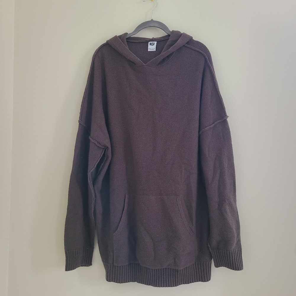 Oversized Olive Sweater Dress, Size S